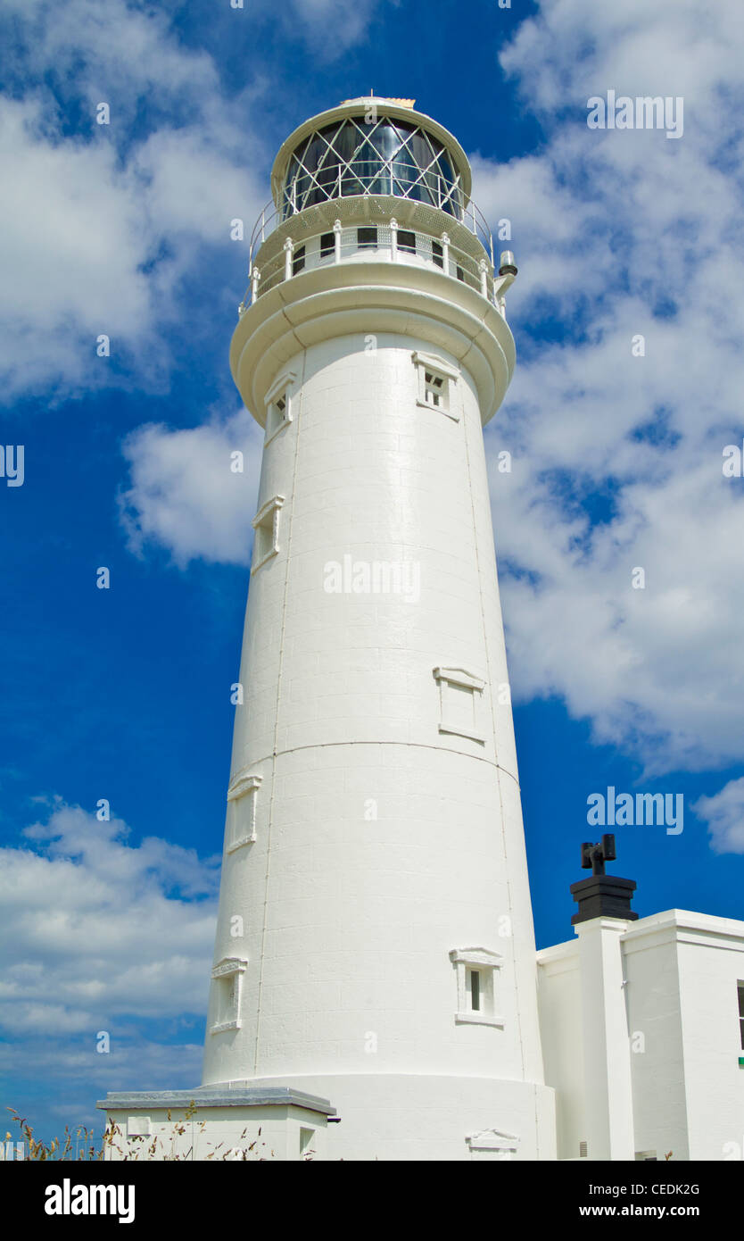 Faro Flamborough Head a Flamborough Head North Yorkshire Inghilterra Regno Unito GB Europa Foto Stock