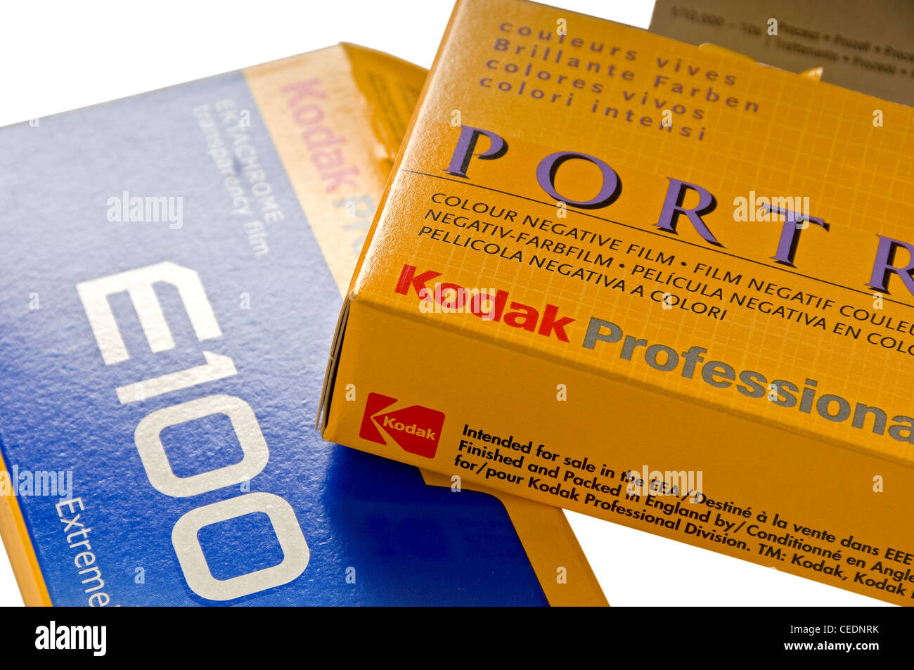 Primo piano di confezioni da 120 pellicole per fotocamere Kodak Foto Stock
