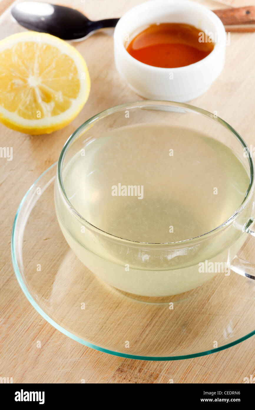 Limone e tè al miele Foto Stock