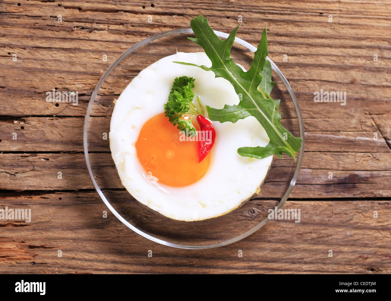 Uovo fritto - Sunny Side fino Foto Stock