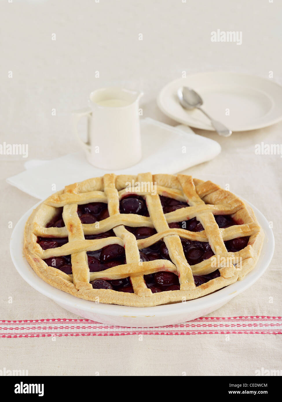 Ciliegia torta del reticolo Foto Stock