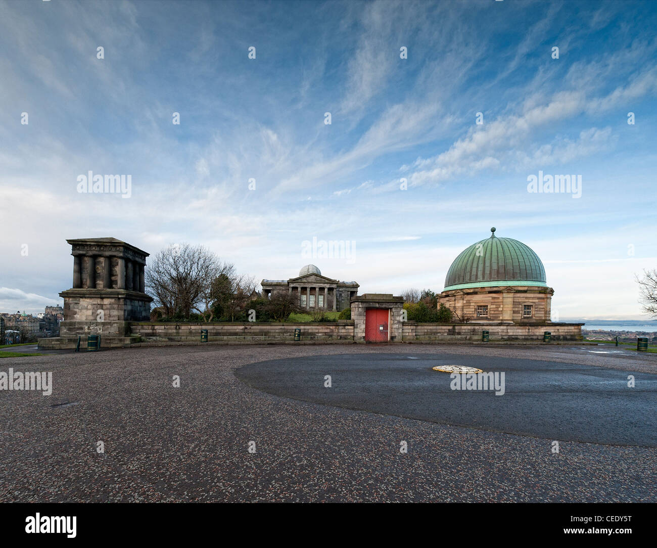 La città Osservatorio sulla Calton Hill Edinburgh Foto Stock
