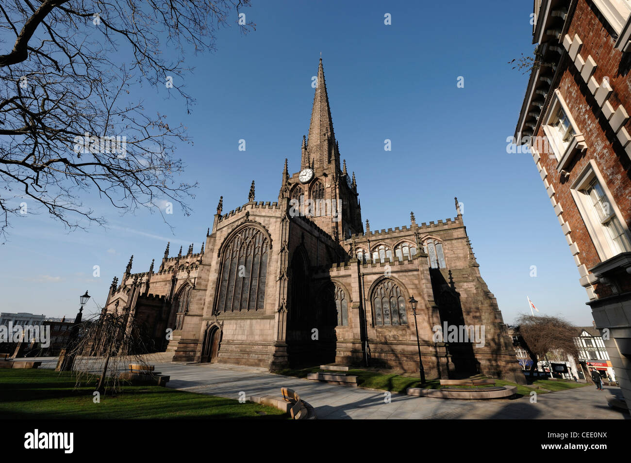 Rotherham Minster Chiesa di Tutti i Santi Rotherham town center Foto Stock