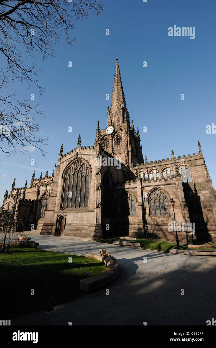 Rotherham Minster Chiesa di Tutti i Santi Rotherham town center Foto Stock