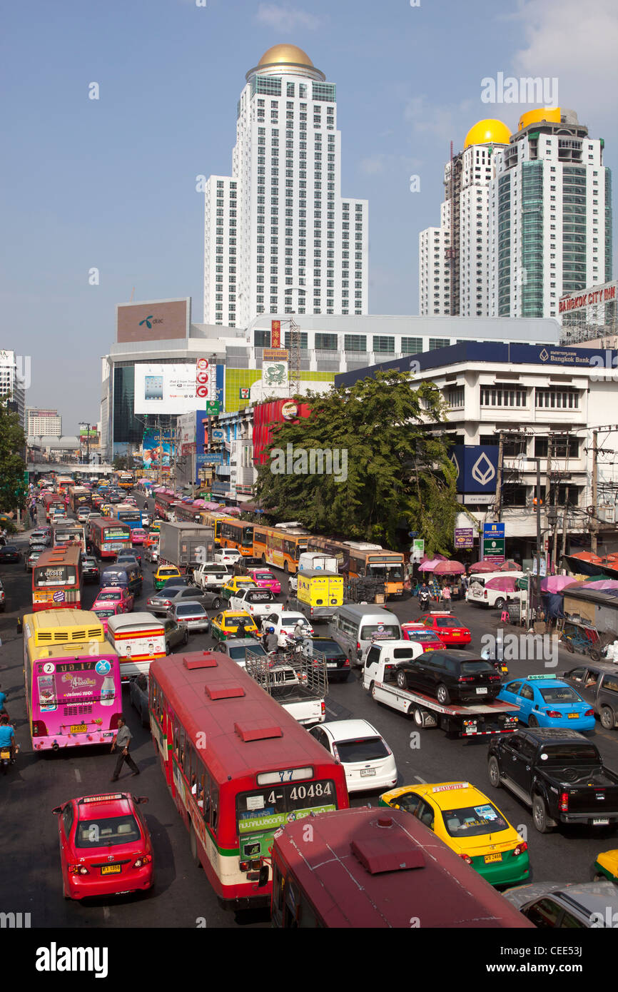 Traffico Bangkok Foto Stock