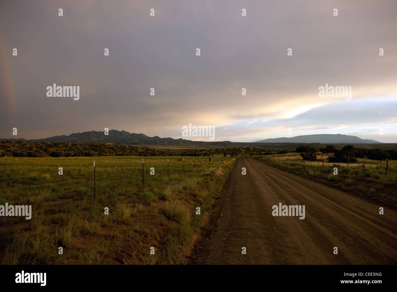 Lungo la strada provinciale 57 (anche chiamato Waldo Canyon Road) vicino Cerrillos, Nuovo Messico Foto Stock