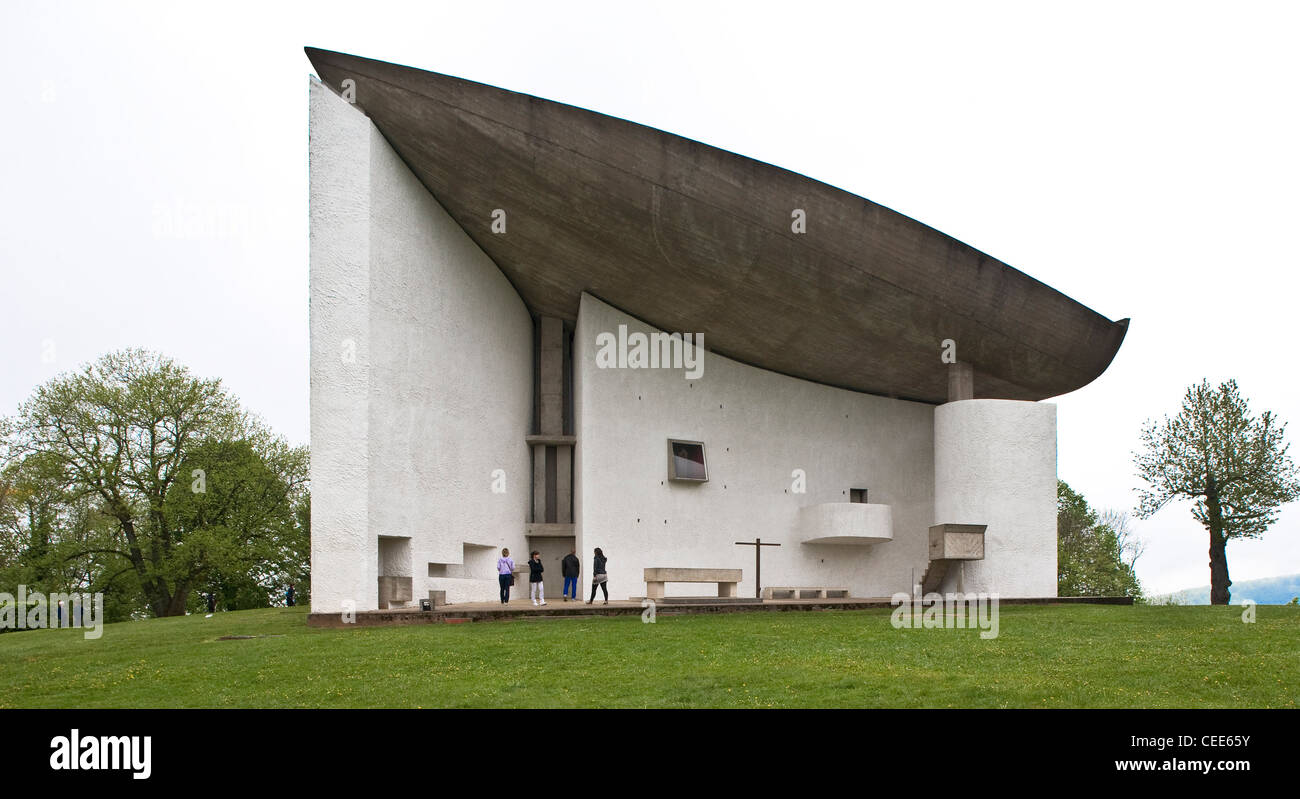 Rochamp bei Belfort, Wallfahrtskirche Notre-Dame-du-Haut Foto Stock