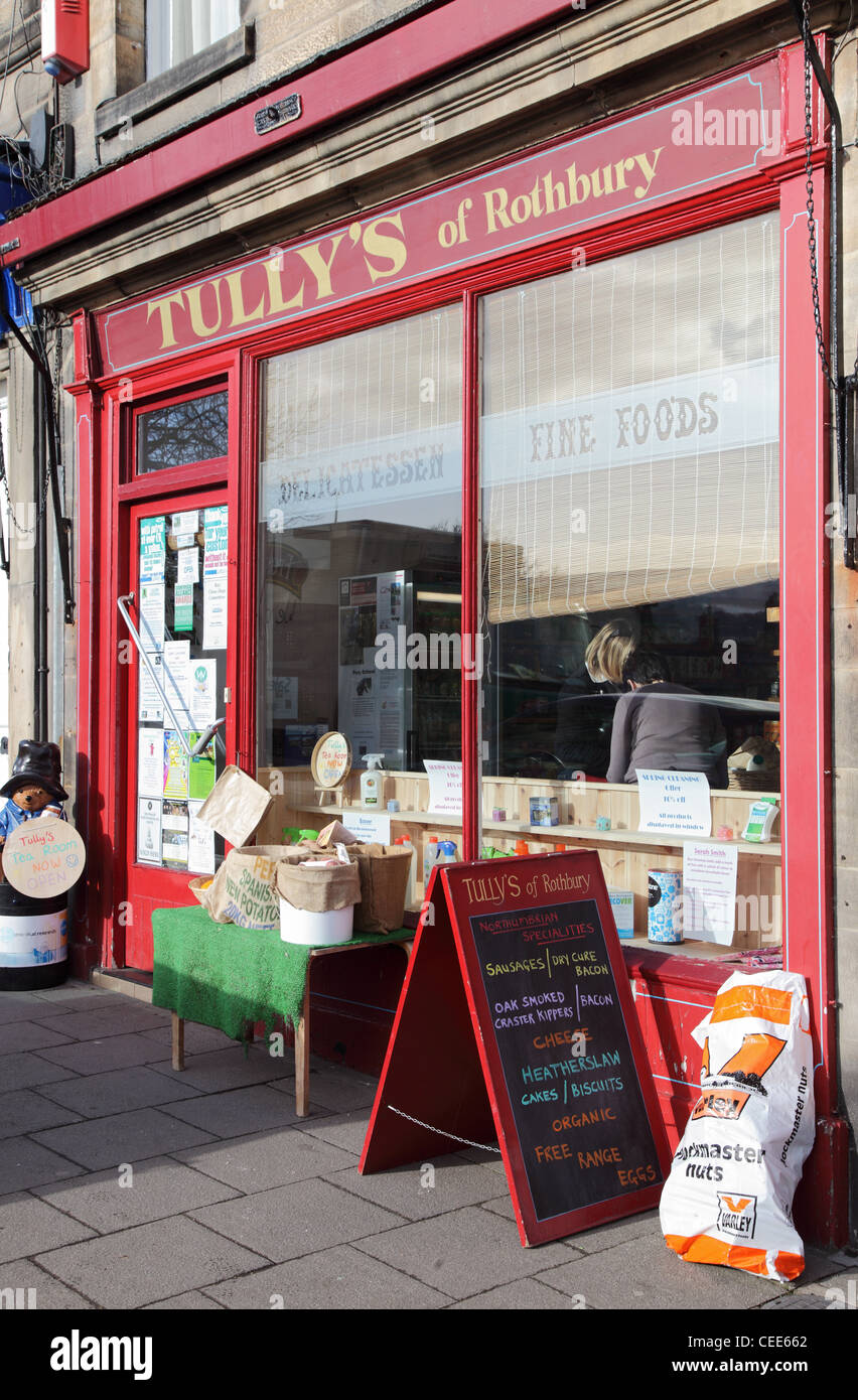 Tradizionale Tullys delicatessen Rothbury North East England Regno Unito Foto Stock