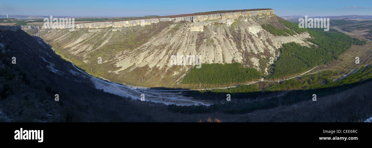 Mt. Besh-Kosh da Chufut-Kale, Crimea, Russia Foto Stock