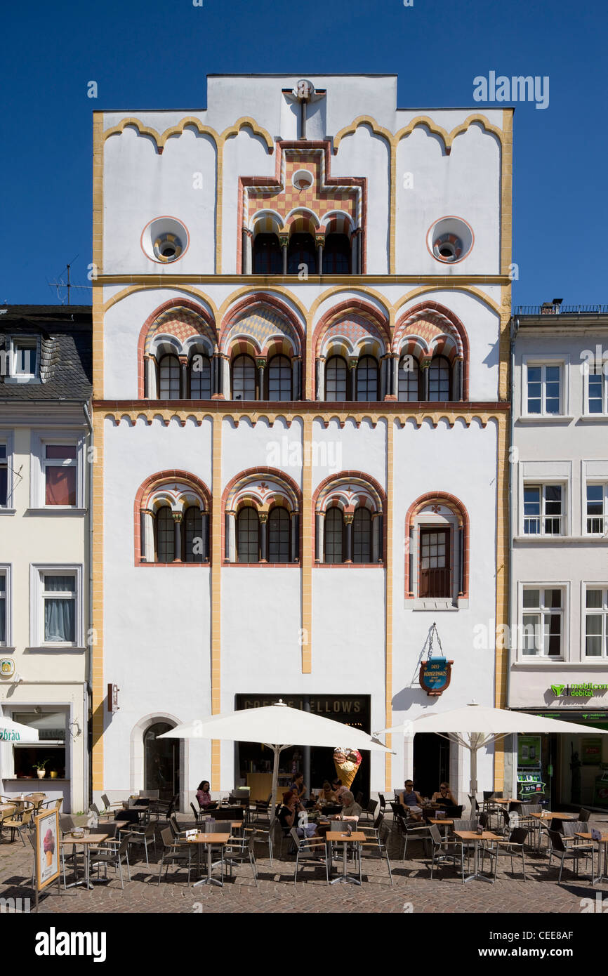 Trier, Hauptmarkt 14, sogenannte 'Steipe', um 1430 Foto Stock