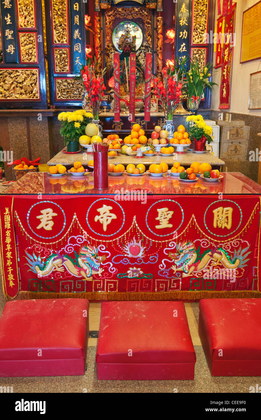 Tempio Thien Hau, un tempio taoista nella Chinatown di Los Angeles. Foto Stock