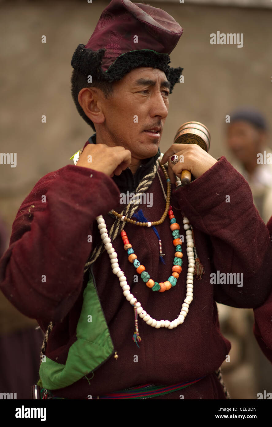 Danze tradizionali e Costume etnico del Ladakh Foto Stock