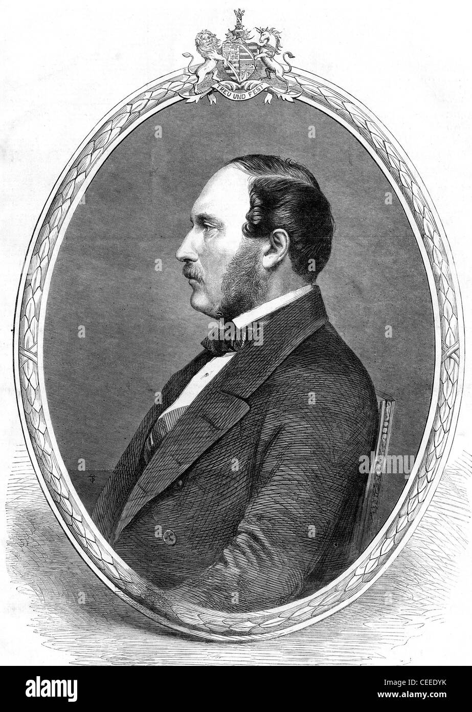 Albert consorte della regina Victoria dal 1840 1851 incisione Foto Stock