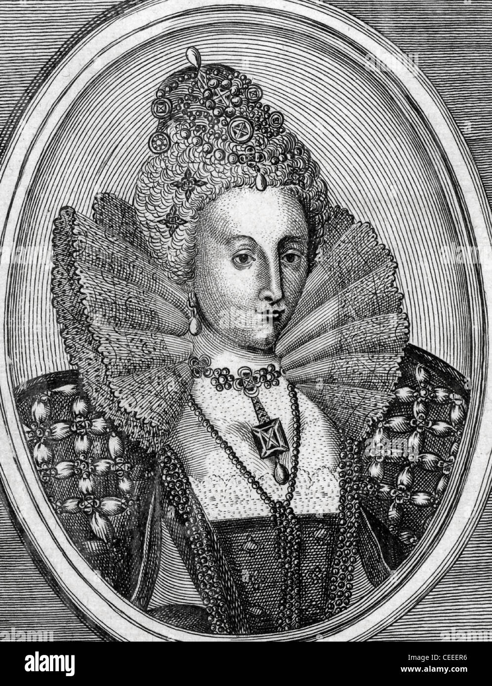 Elizabeth I (il primo) regina dell'Inghilterra Foto Stock