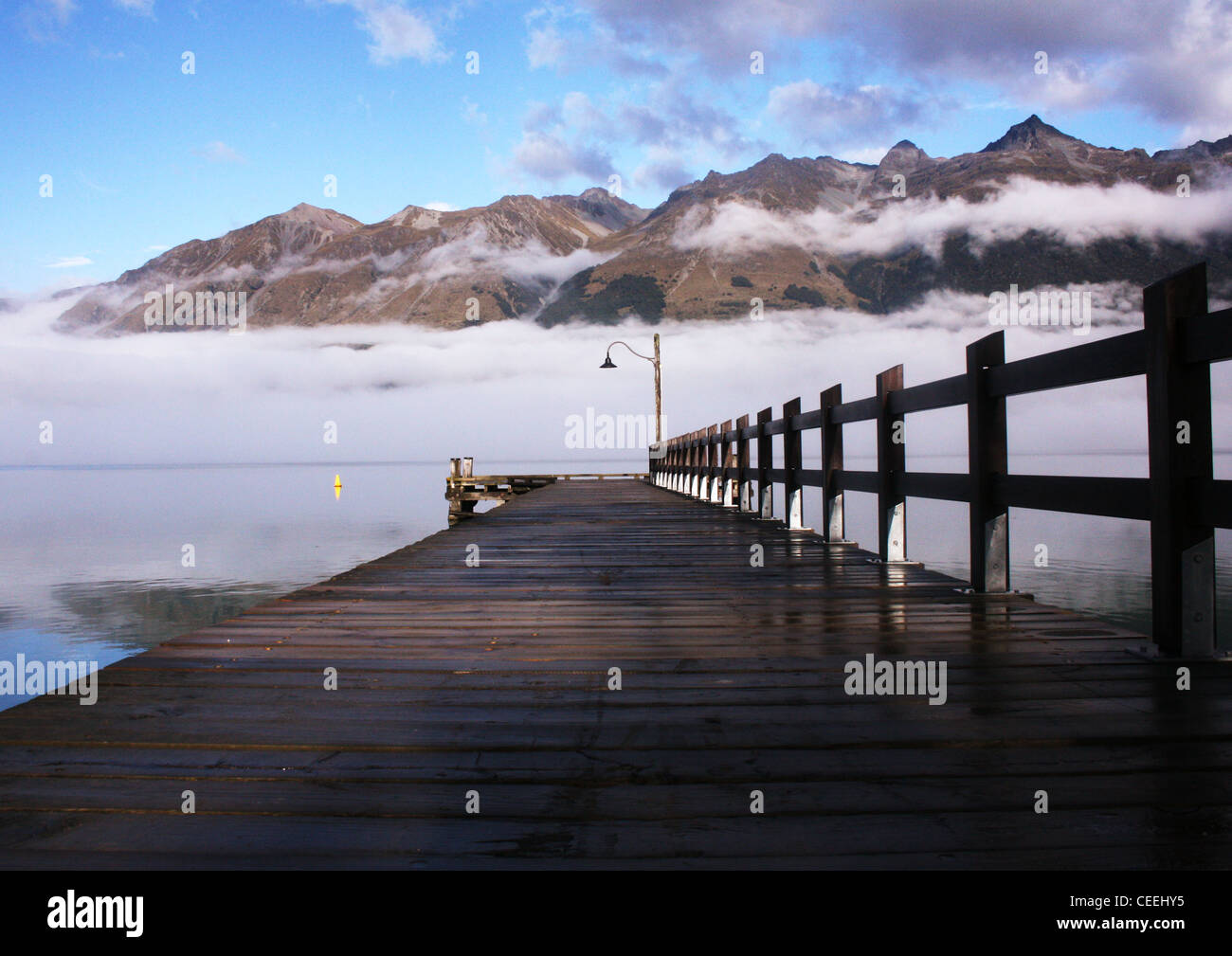 Dal molo di Glenorchy e lago di Wakatipu Foto Stock