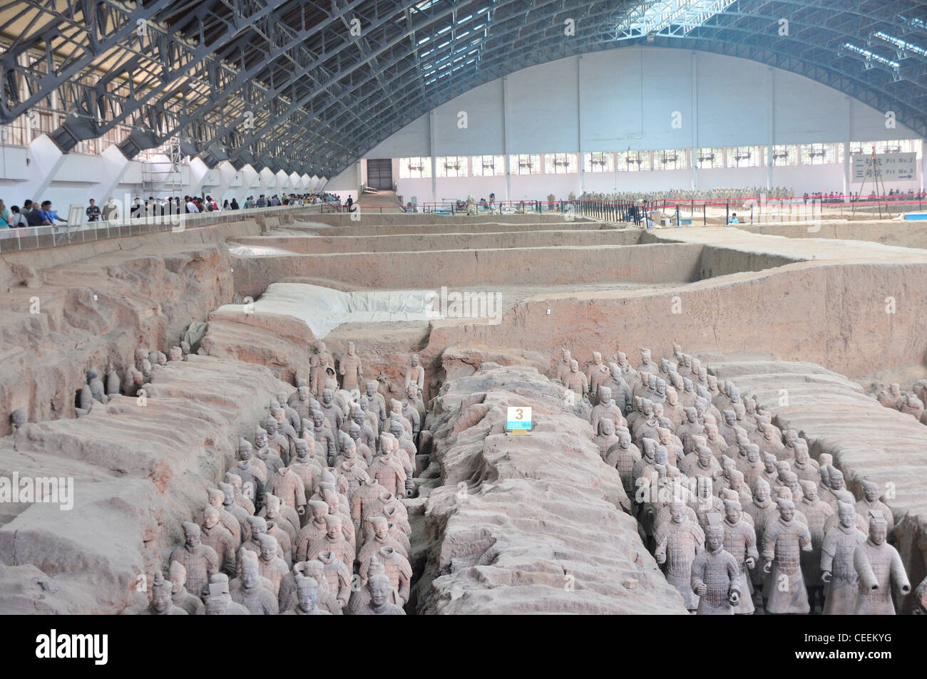 Cina, Xi'an, Qin Shi Huang della tomba di soldati di terracotta Foto Stock