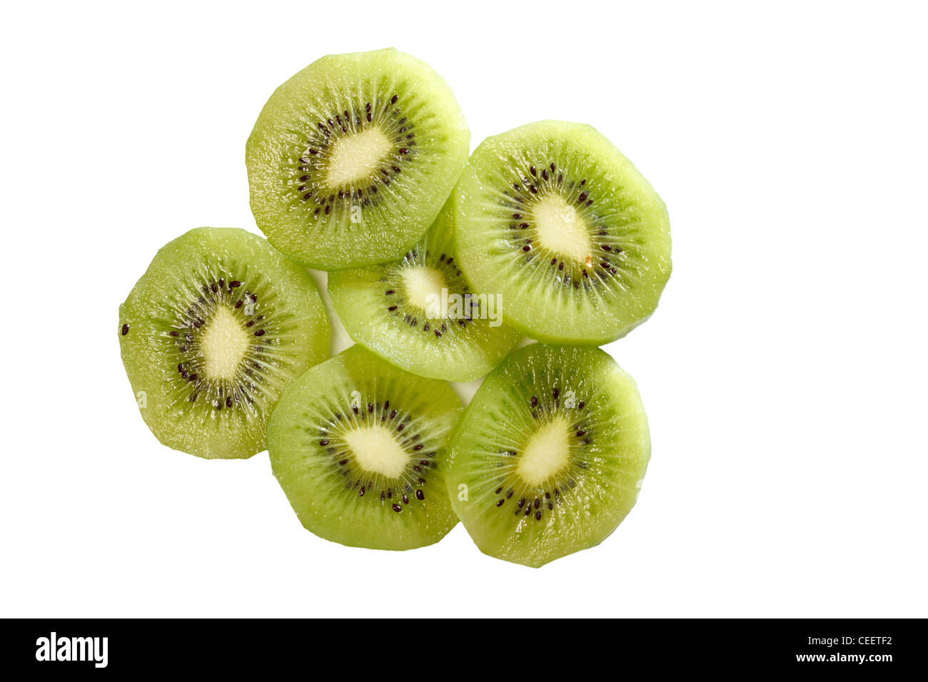 Kiwi fette di frutta Foto Stock