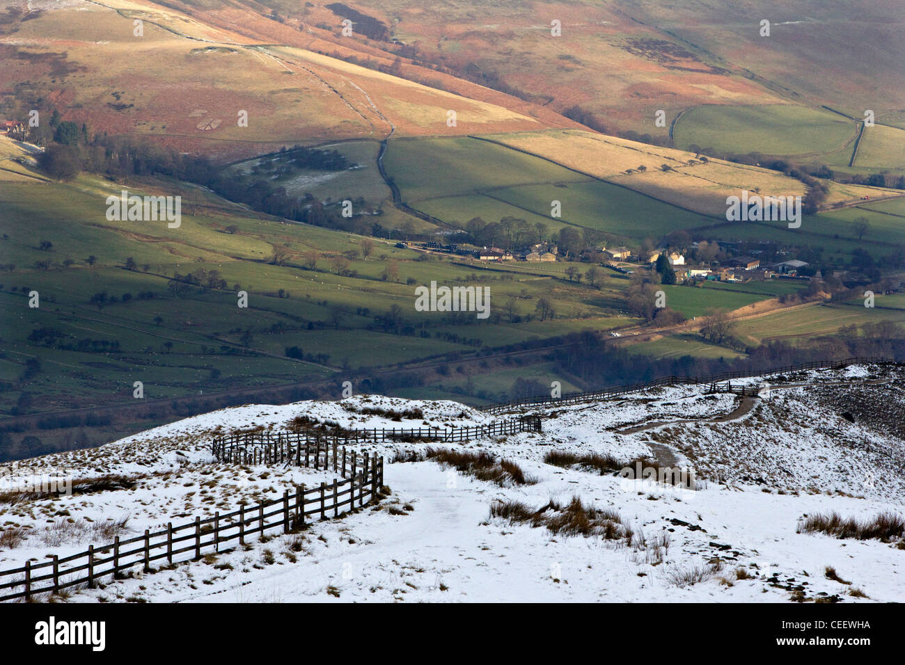 Valle di edale derbyshire Peak District Inghilterra Foto Stock