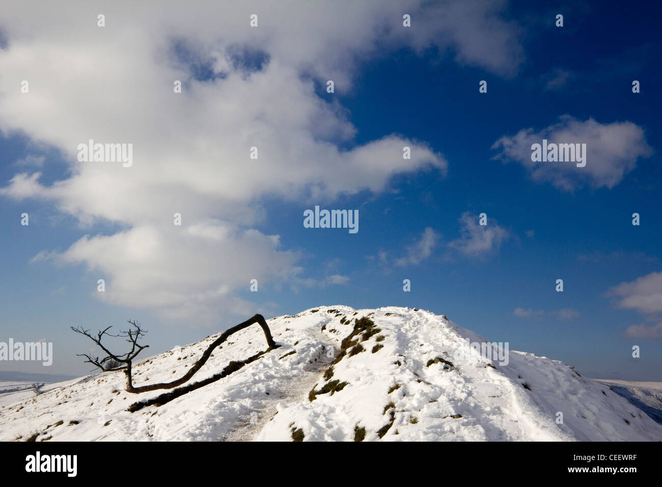 Valle di edale a piedi ai signori sede derbyshire Peak District Inghilterra Foto Stock