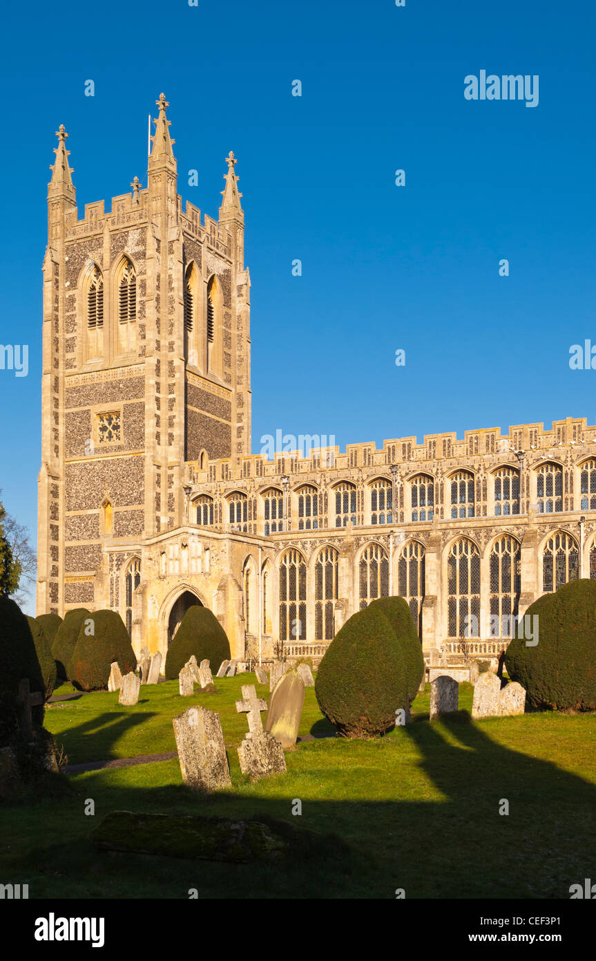 La Chiesa della Santa Trinità in Long Melford , Suffolk , Inghilterra , Inghilterra , Regno Unito Foto Stock