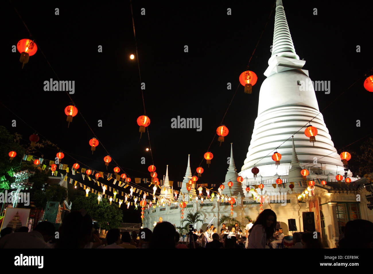 Wat Prayurawongsawas tempio a Bangkok Foto Stock