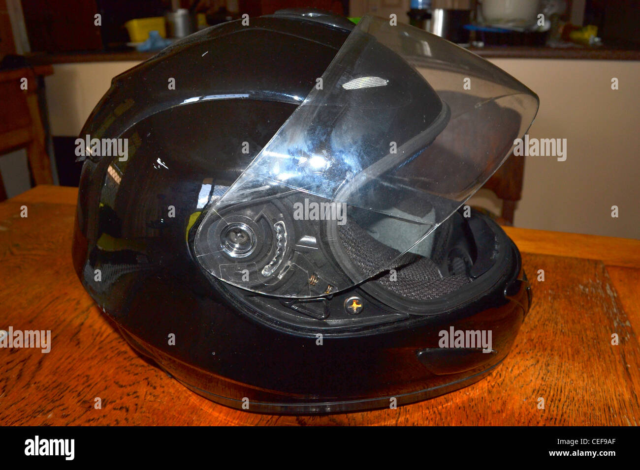Casco Moto Aperto In Pelle, Taglia 54-60 Cm, Con Occhiali UV E Sciarpa Rimovibile, Rivestimento Morbido, Colore Blu