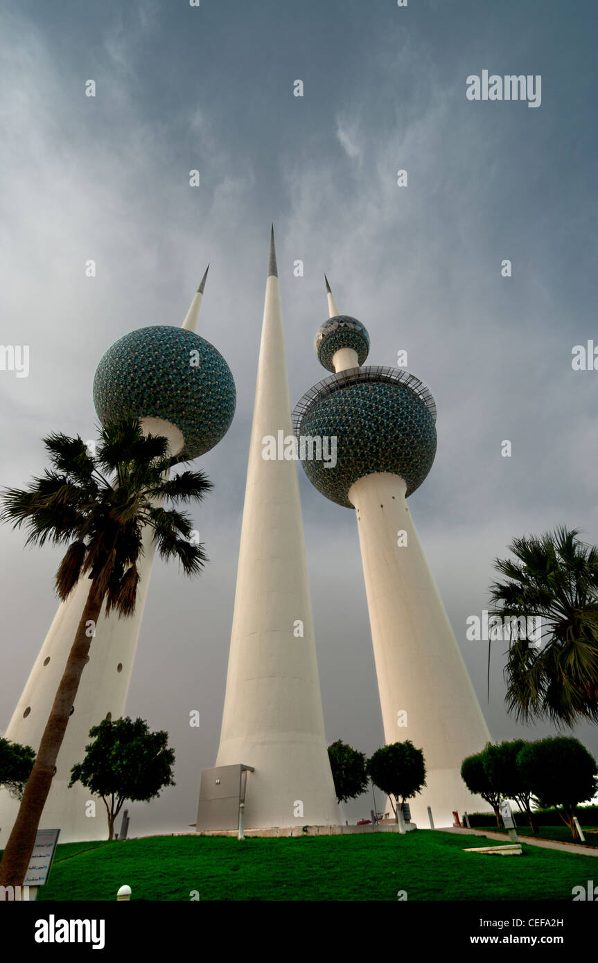 Torri del Kuwait Foto Stock