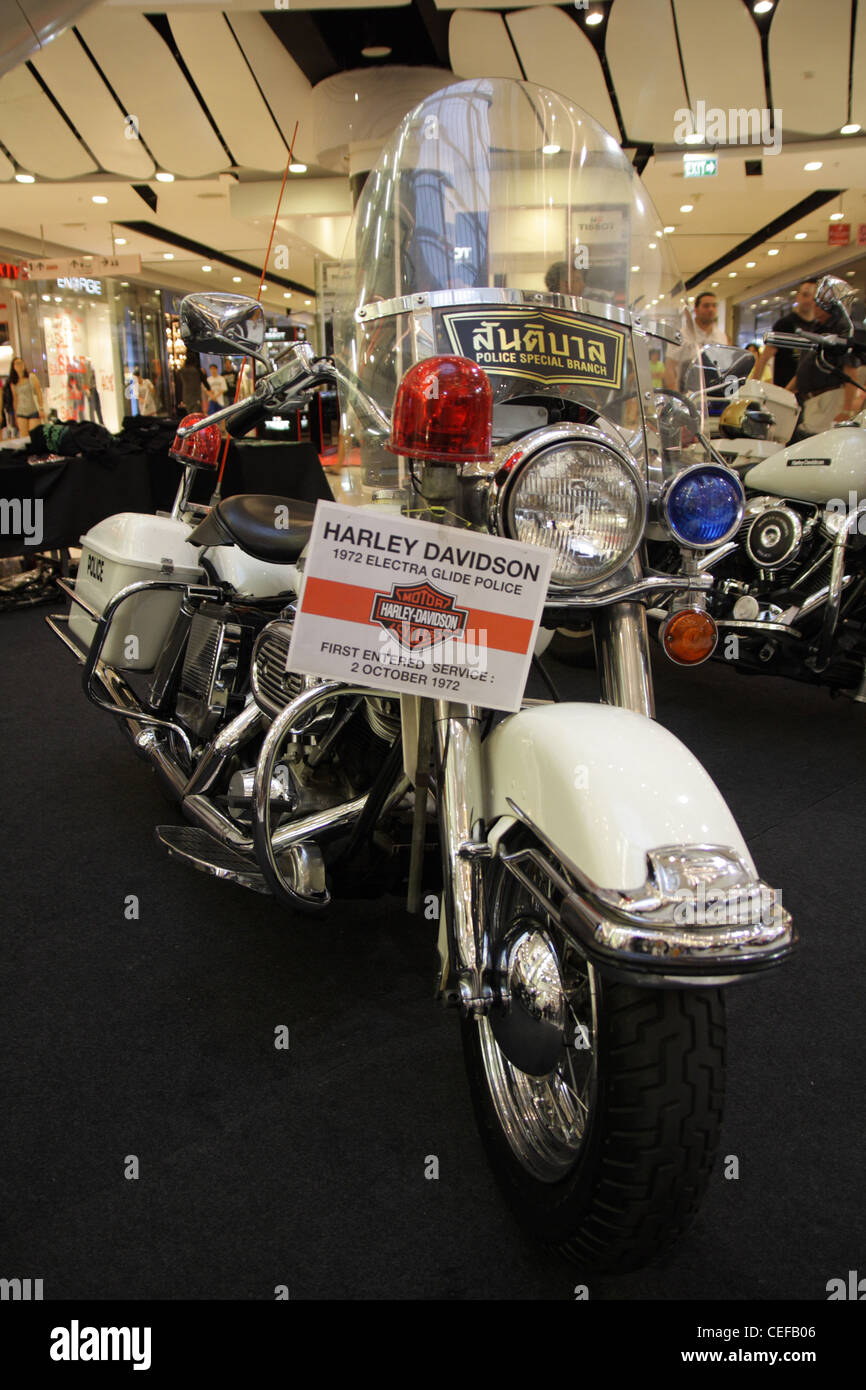 Harley-Davidson 1972 Electra Gilde police bike Foto Stock