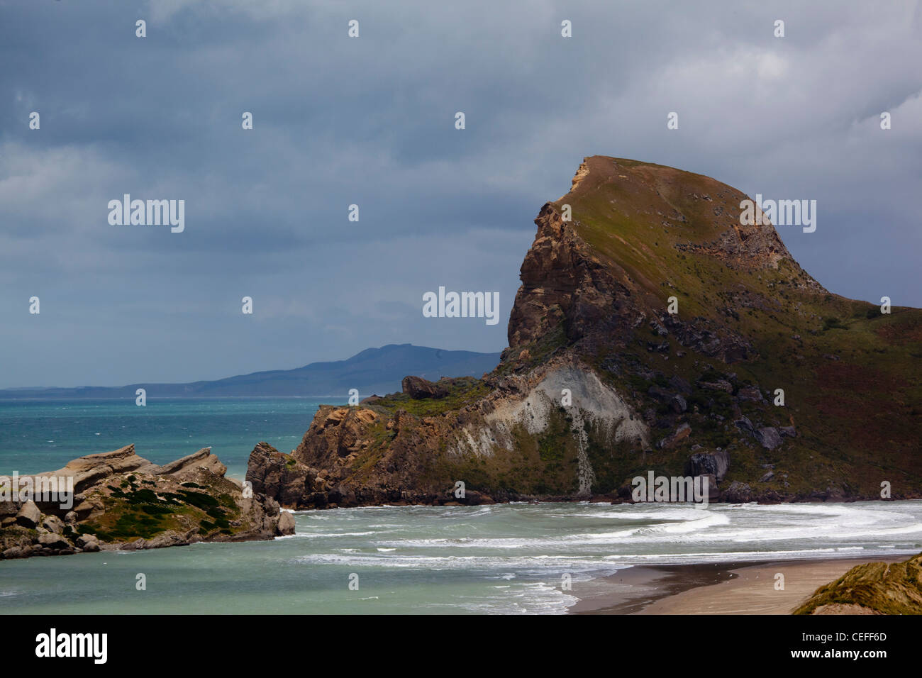 Castlepoint costa del nord dell isola, Nuova Zelanda Foto Stock