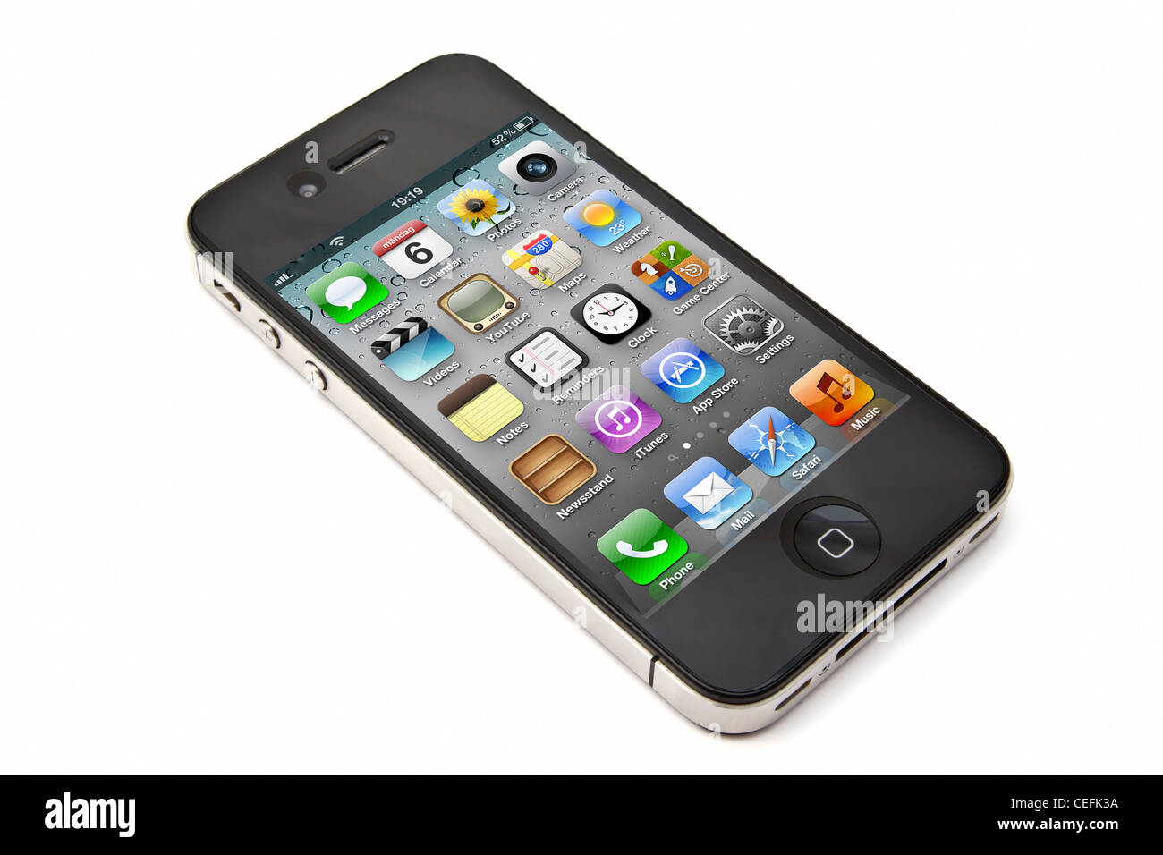 Apple iPhone 4s isolati su sfondo bianco Foto Stock