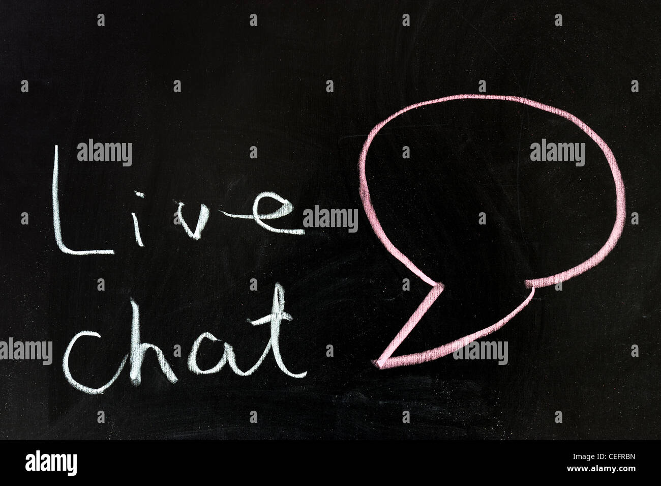 Chalk disegno - Live chat Foto Stock
