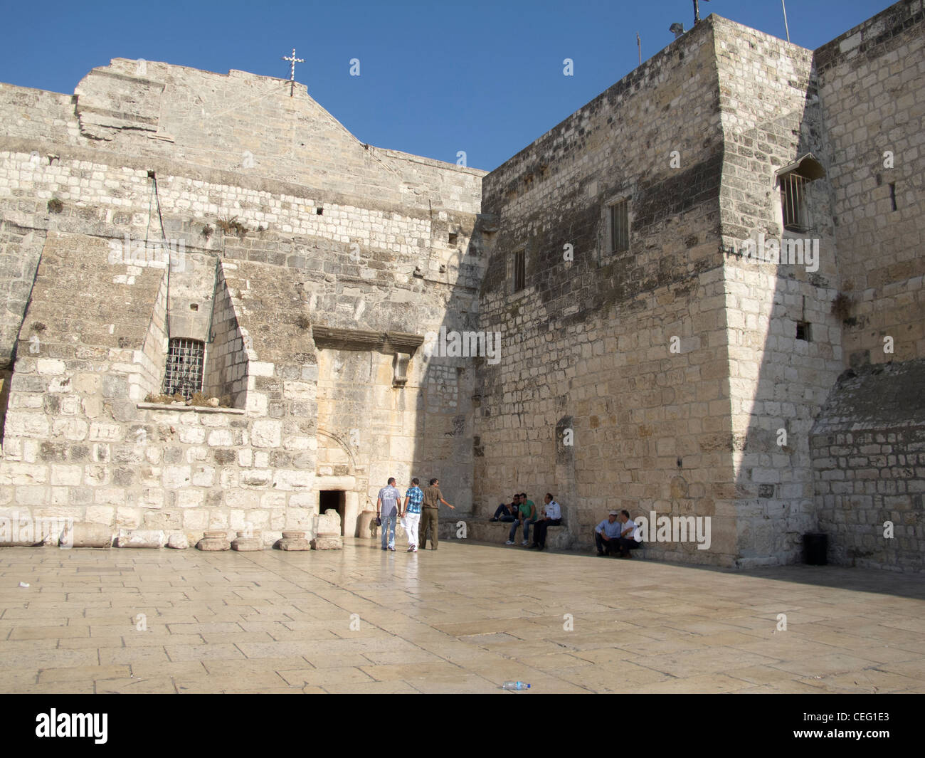 Palestina,West Bank,Bhetlehem,Betlemme la cappella della Natività ingresso Foto Stock