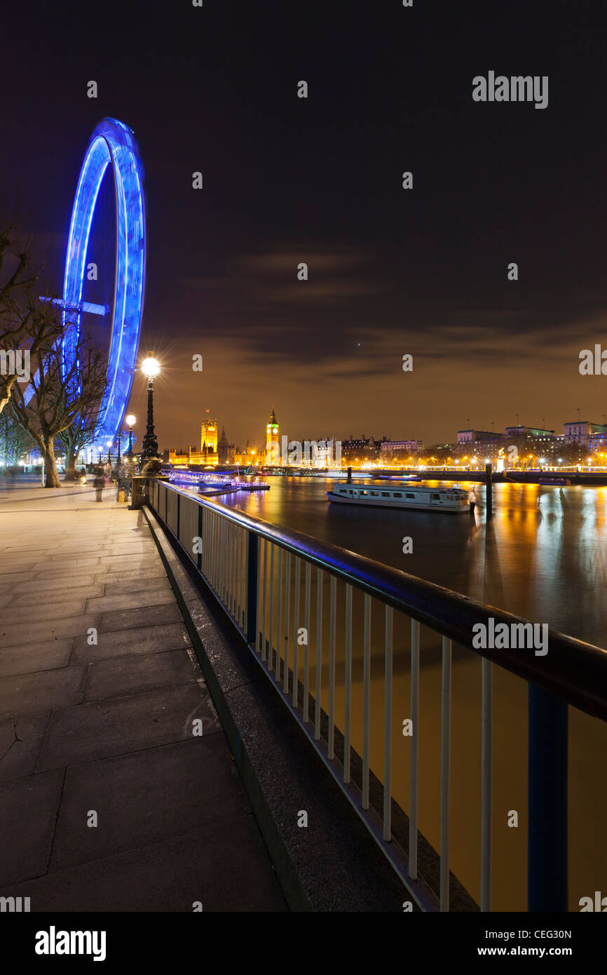 London Eye, London, England, Regno Unito, Europa Foto Stock