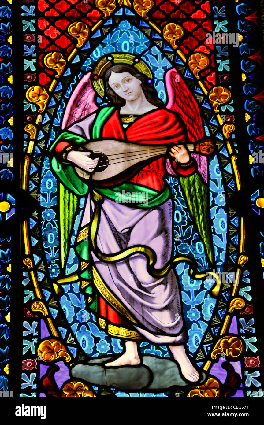 Vetrata, Montserrat, Spagna Foto Stock