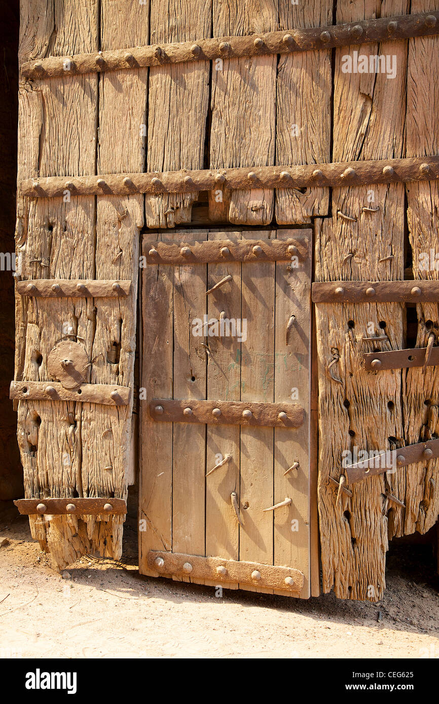 Vecchia porta di legno Foto Stock