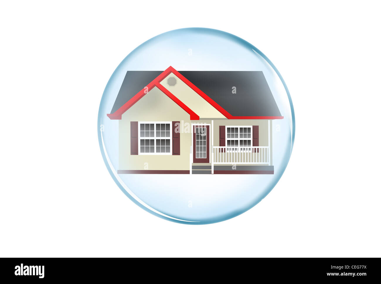 Home investimenti in una bolla. Foto Stock