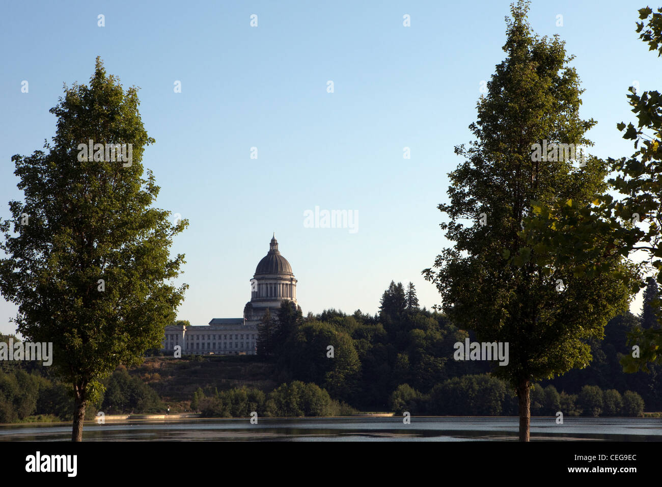 Una vista del Washington State Capitol Building in Olympia, Washington Foto Stock