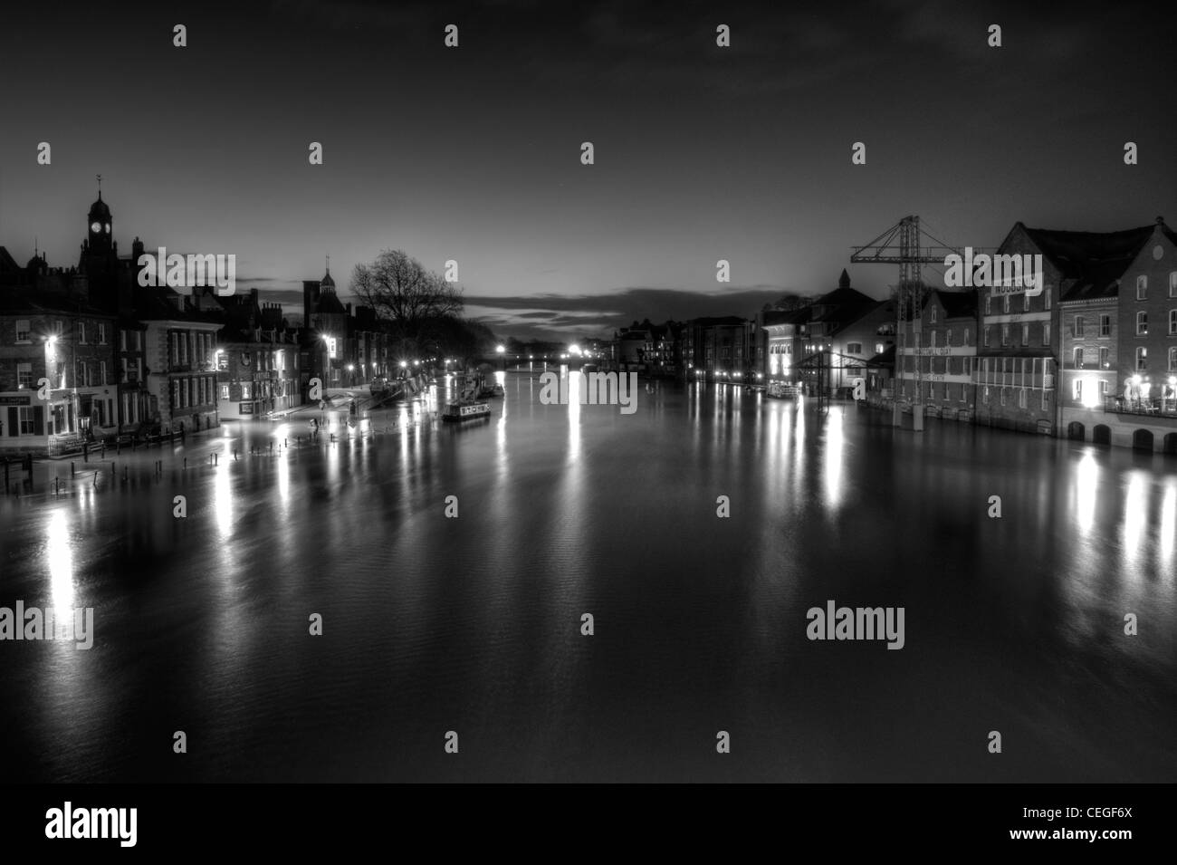 York alla notte Foto Stock