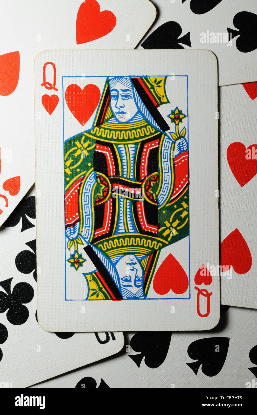 Regina di cuori carte da gioco immagini e fotografie stock ad alta