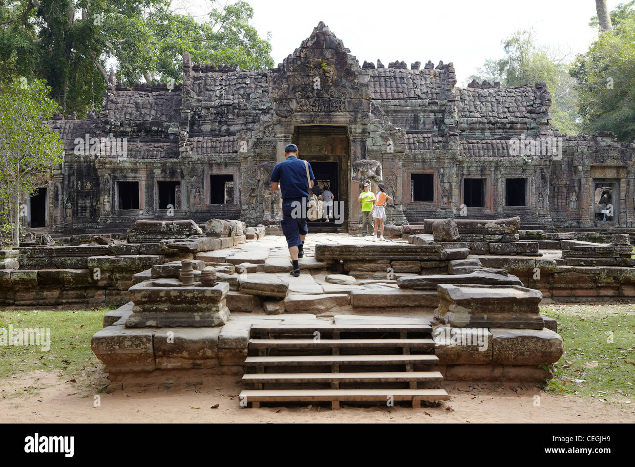 Esterno del Ta Som tempio, Cambogia Foto Stock