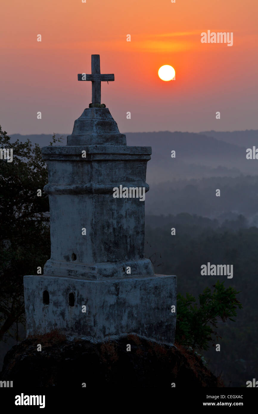 Sunrise over Anjuna, Goa, India Foto Stock