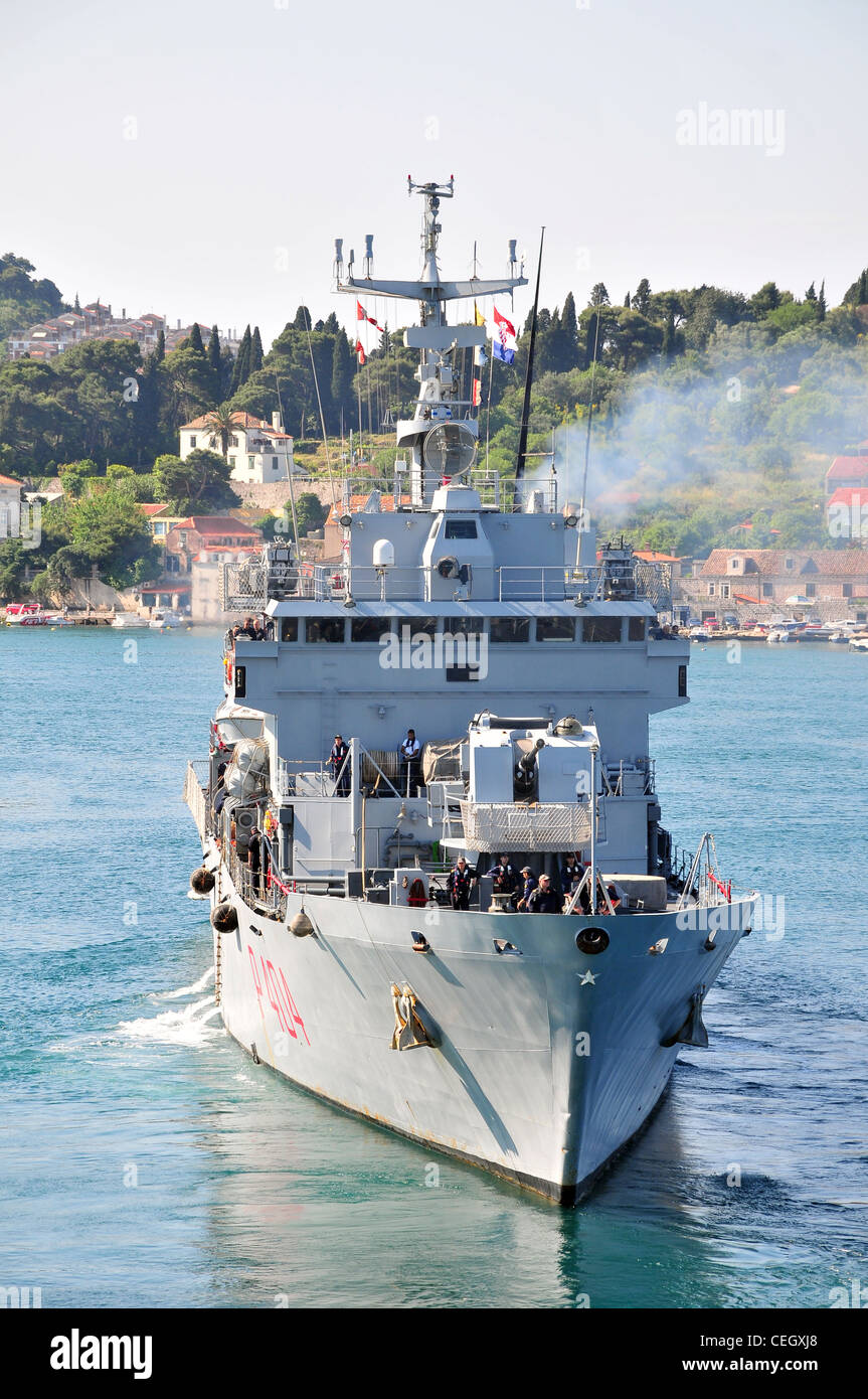 Marina militare italiana patrol nave Vega Foto Stock
