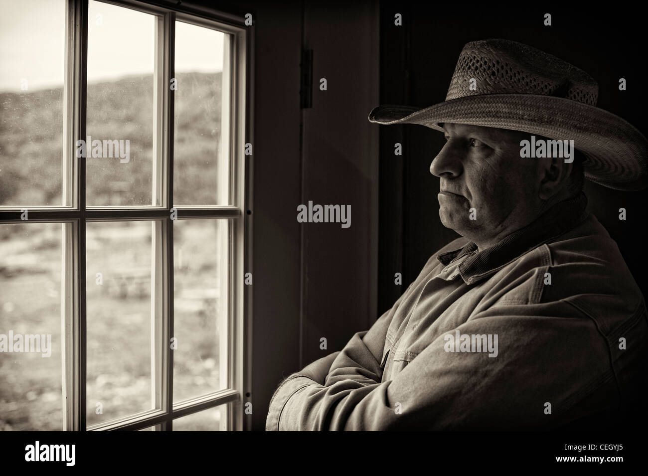 Le preoccupazioni di un imprenditore Foto Stock