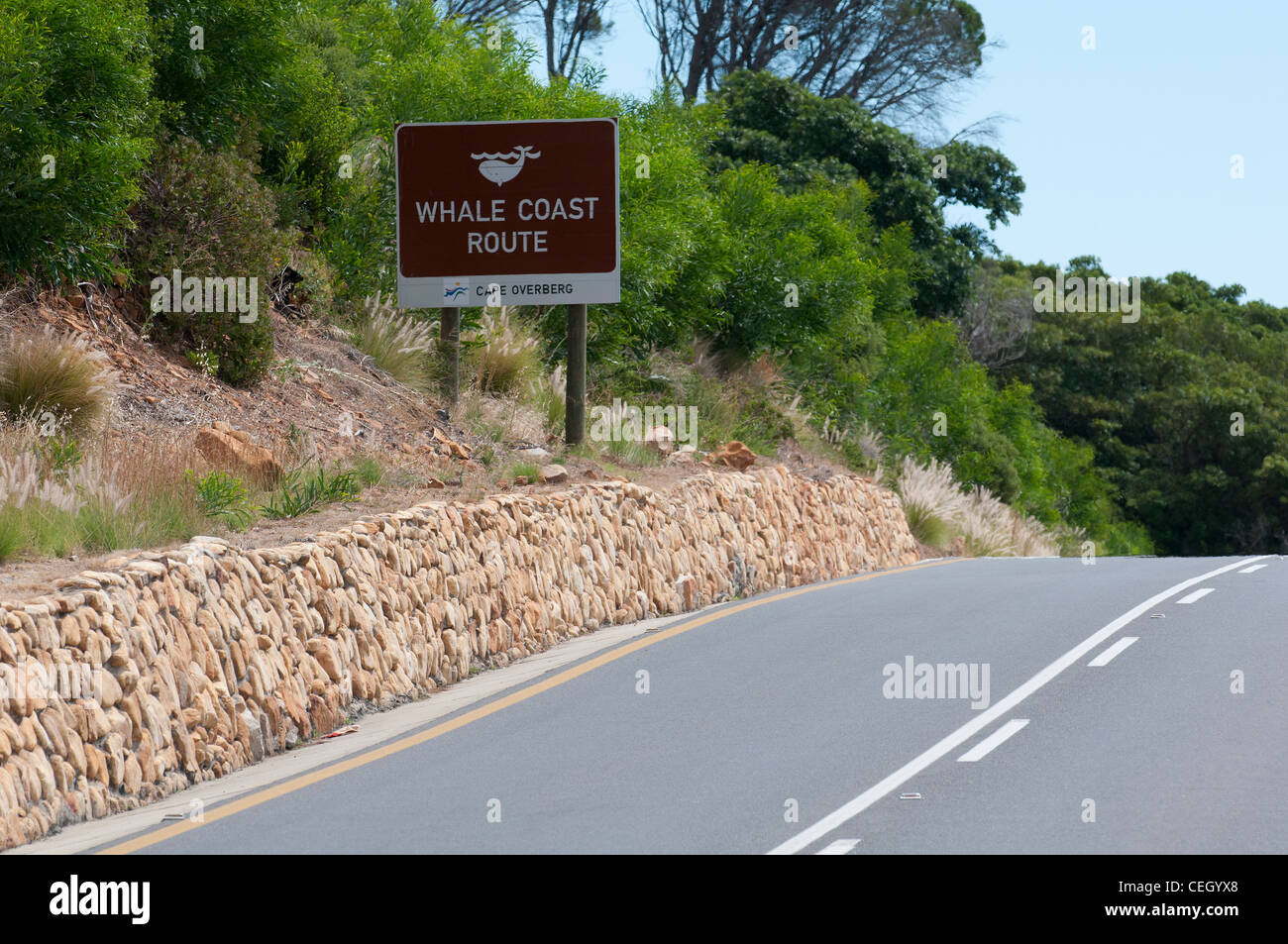 Whale Coast Route nella Western Cape S Africa Clarence Drive Gordon's Bay Foto Stock