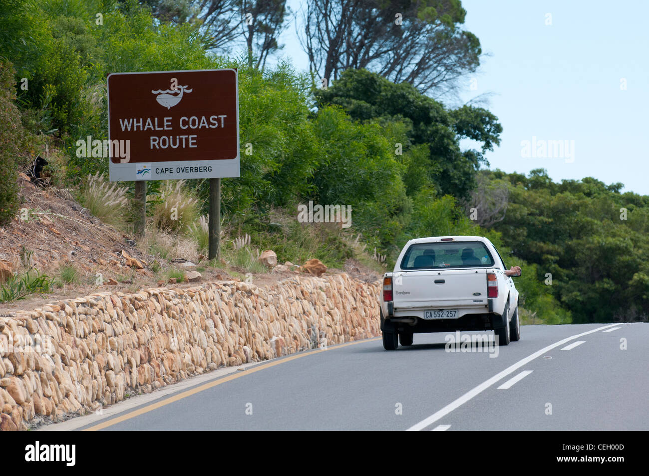 Whale Coast Route nella Western Cape S Africa Clarence Drive Gordon's Bay Foto Stock