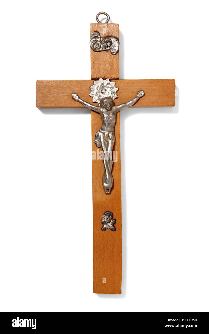 Studio shot del crocifisso. Un cristiano simbolo religioso. Foto Stock