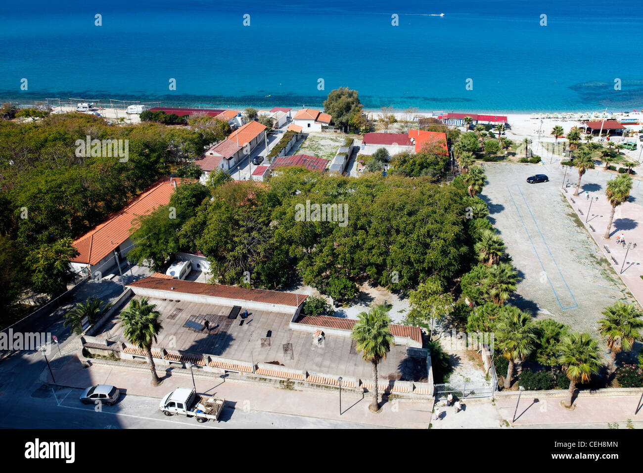 Stabilimenti balneari, Tropea Foto Stock