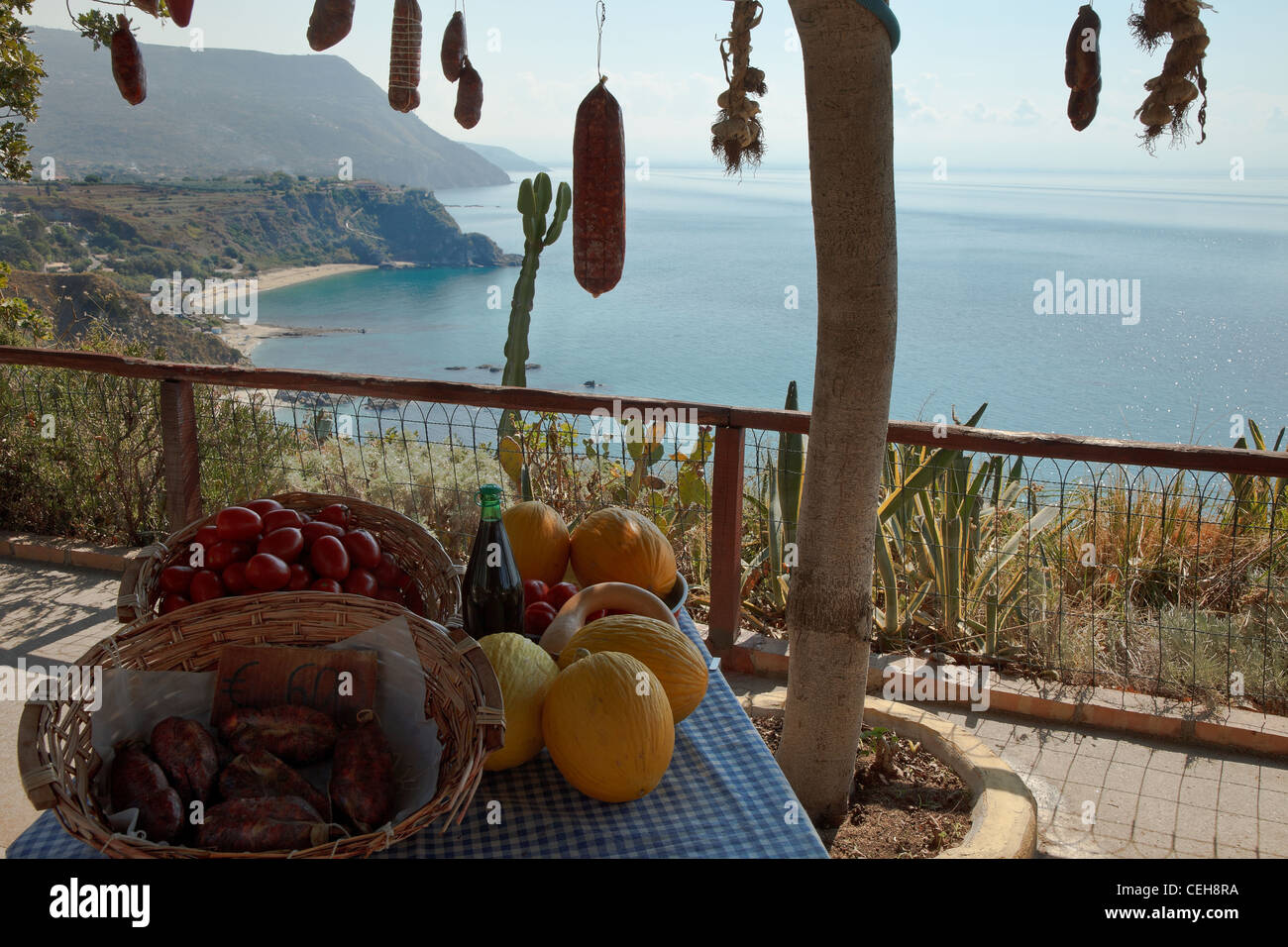 Piatti Tipici Calabresi Foto Stock