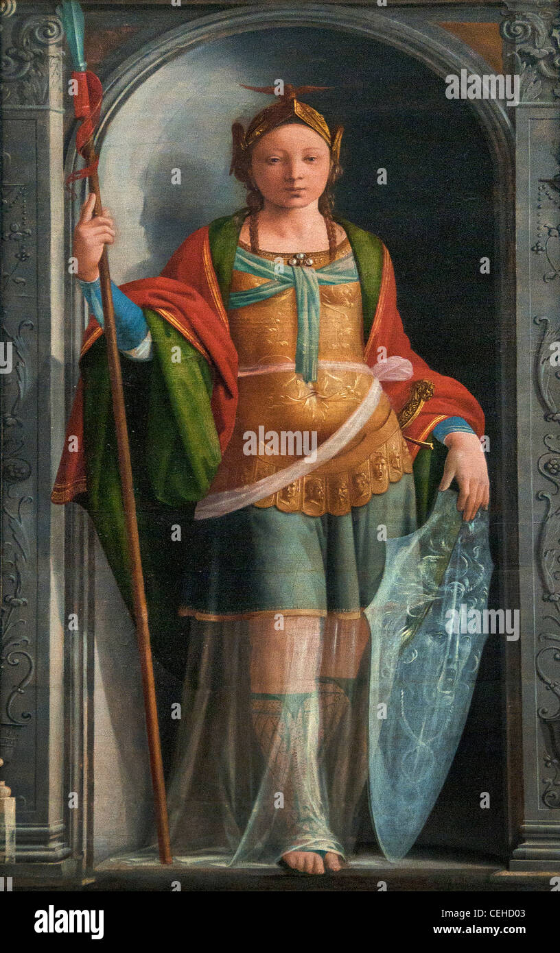 Minerve Minerva 1490 da Frà Bartolomeo - Baccio della Porta 1473 - 1517 Italia Italiano Foto Stock