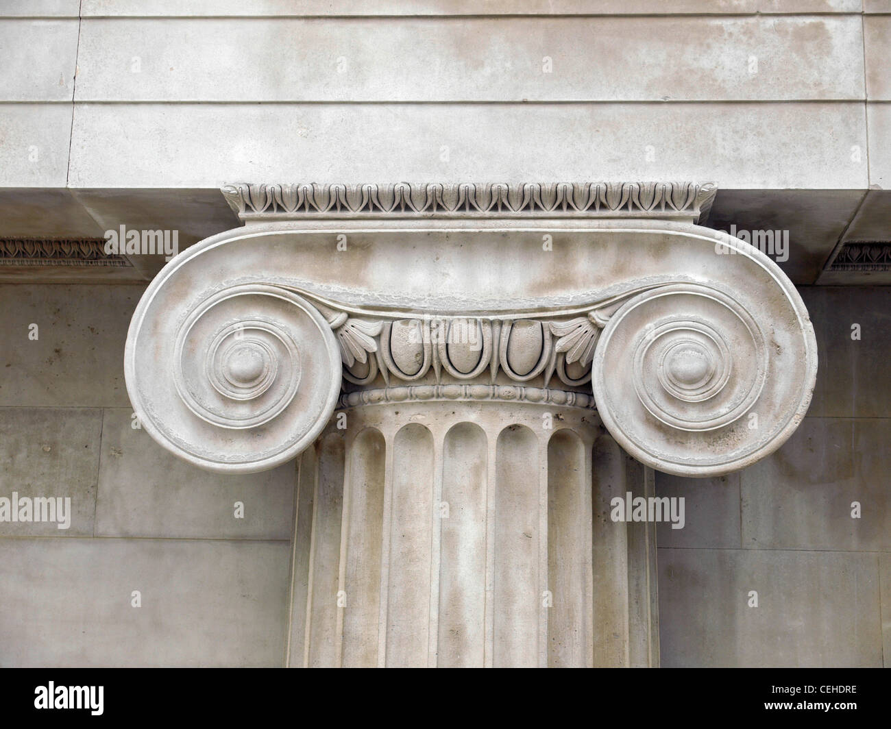 Dettagli architettonici di una antica capitale decorato Foto Stock